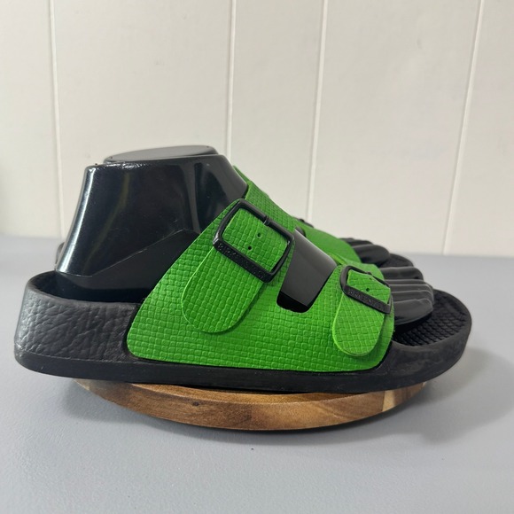 Birkenstock Women's Green Two Strap Slide Sandals Comfort US Size 7 Comfort - Picture 1 of 9